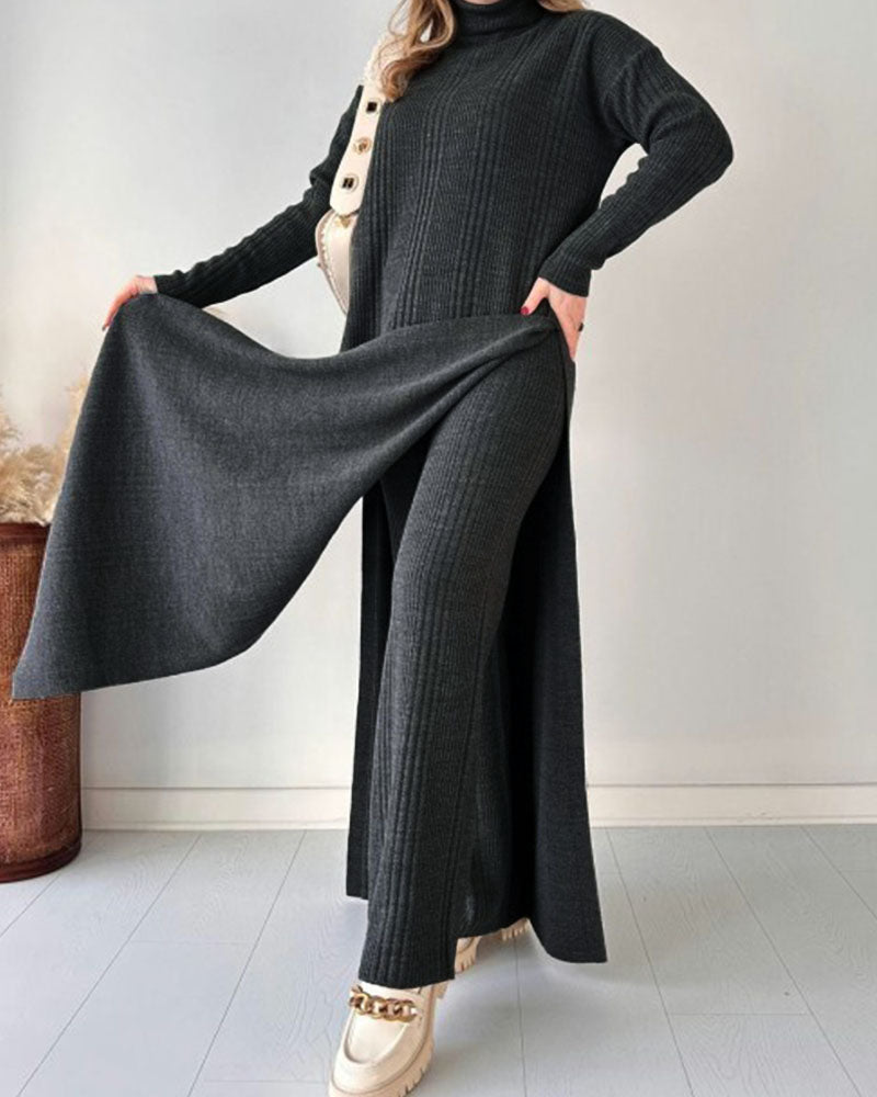 SILVIA | Rochie maxi tricotată