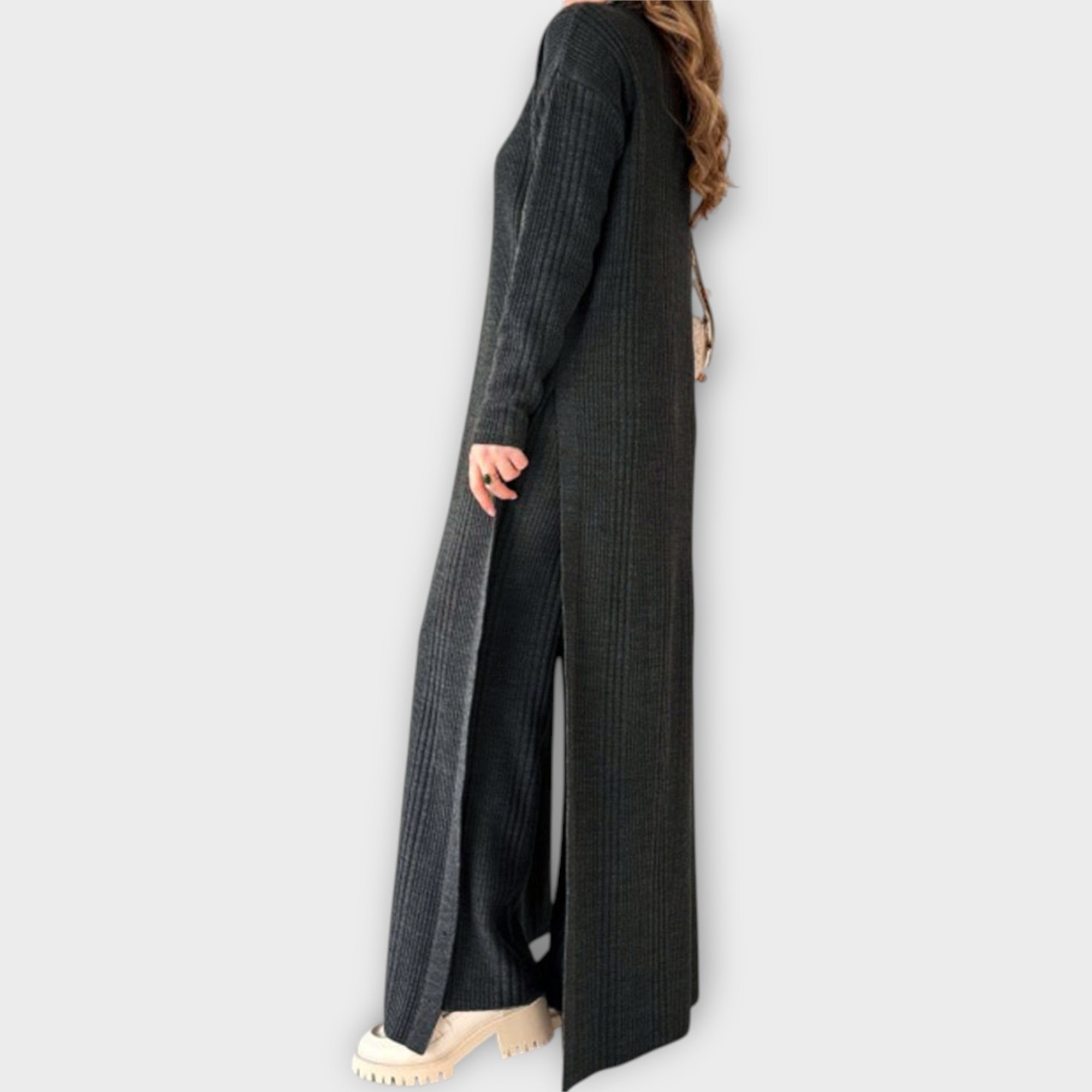 SILVIA | Rochie maxi tricotată