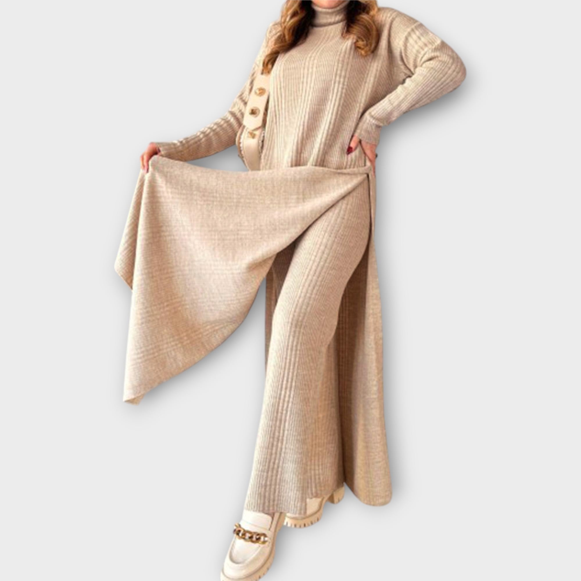 SILVIA | Rochie maxi tricotată