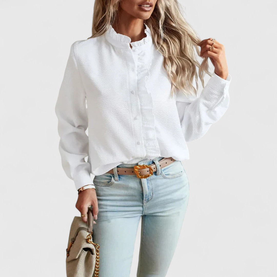 VICTORIE | Cămașă elegantă cu volănaș