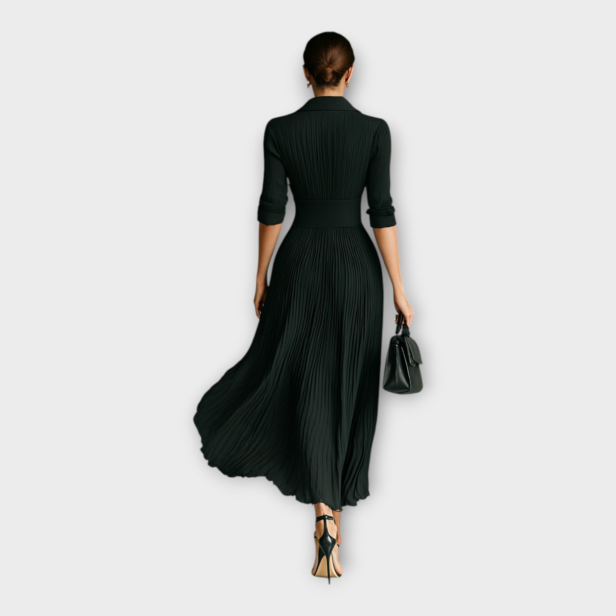 LORENA | Rochie lungă plisată