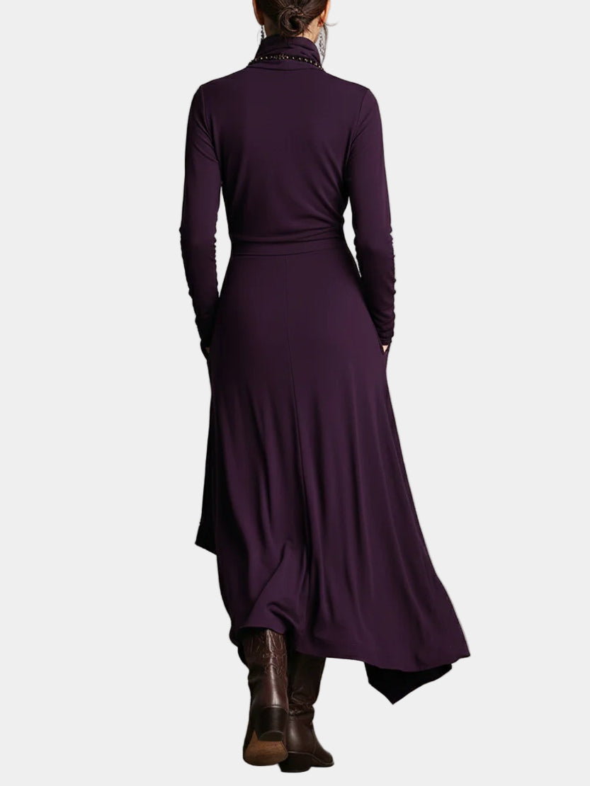 PETRINA | Rochie lungă asimetrică