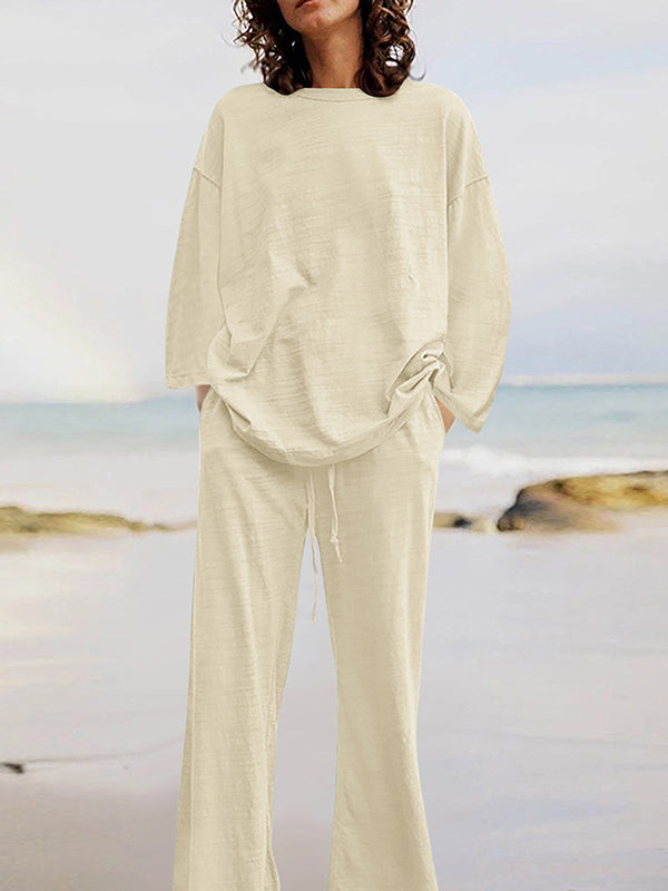 LARISA | Set bluză și pantaloni largi