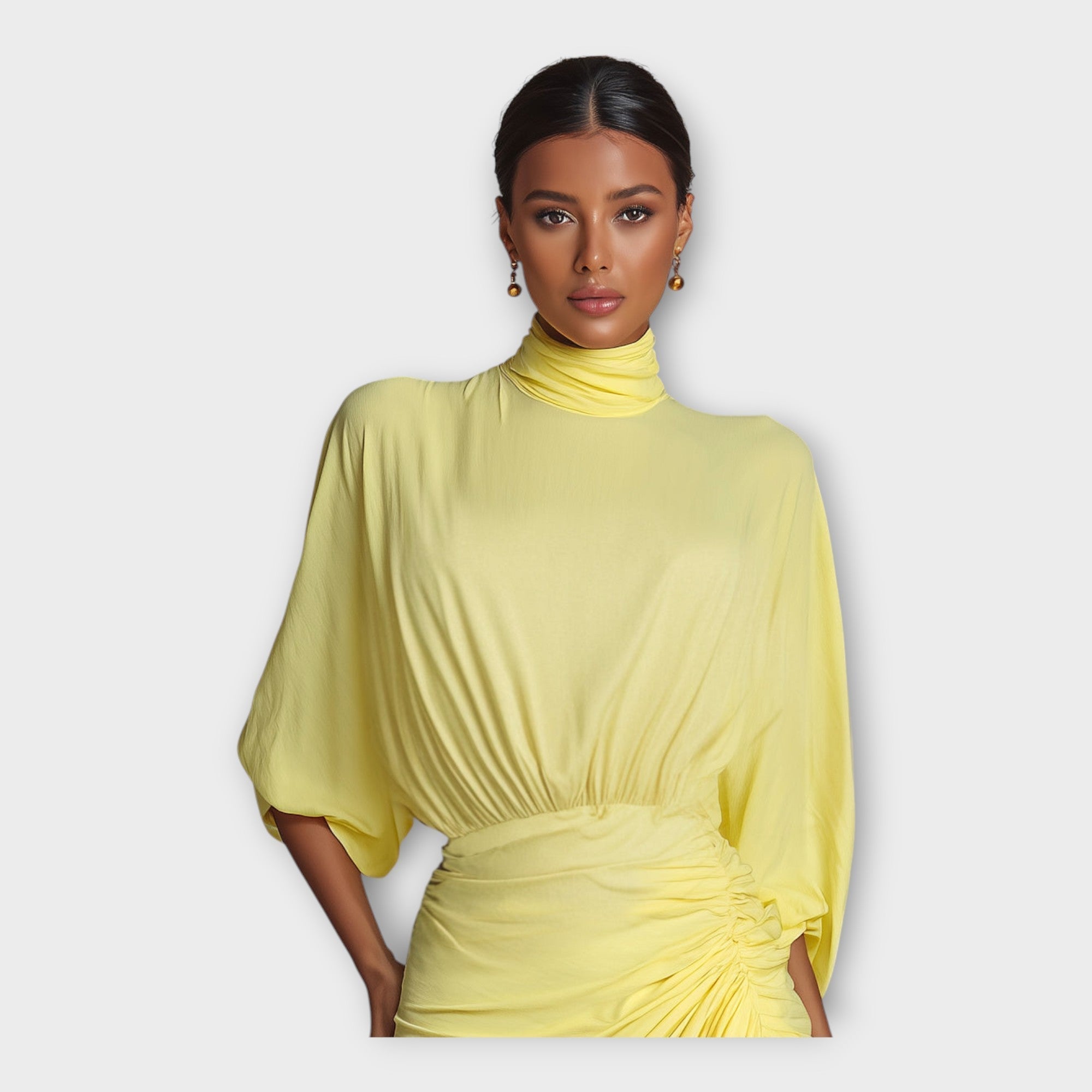 DIANA | Rochie lungă cu pliuri