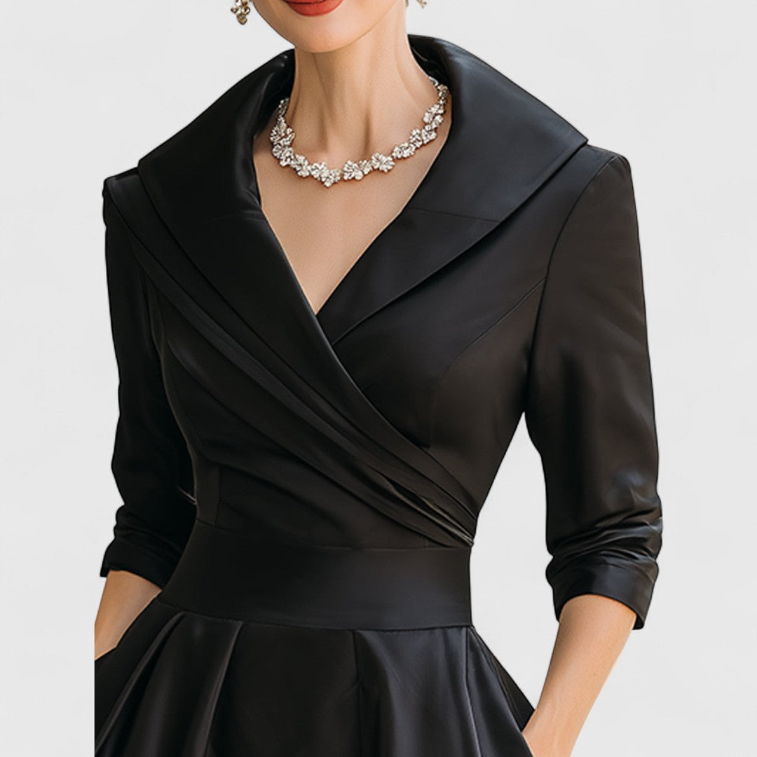 ELISABETA | Rochie midi din satin