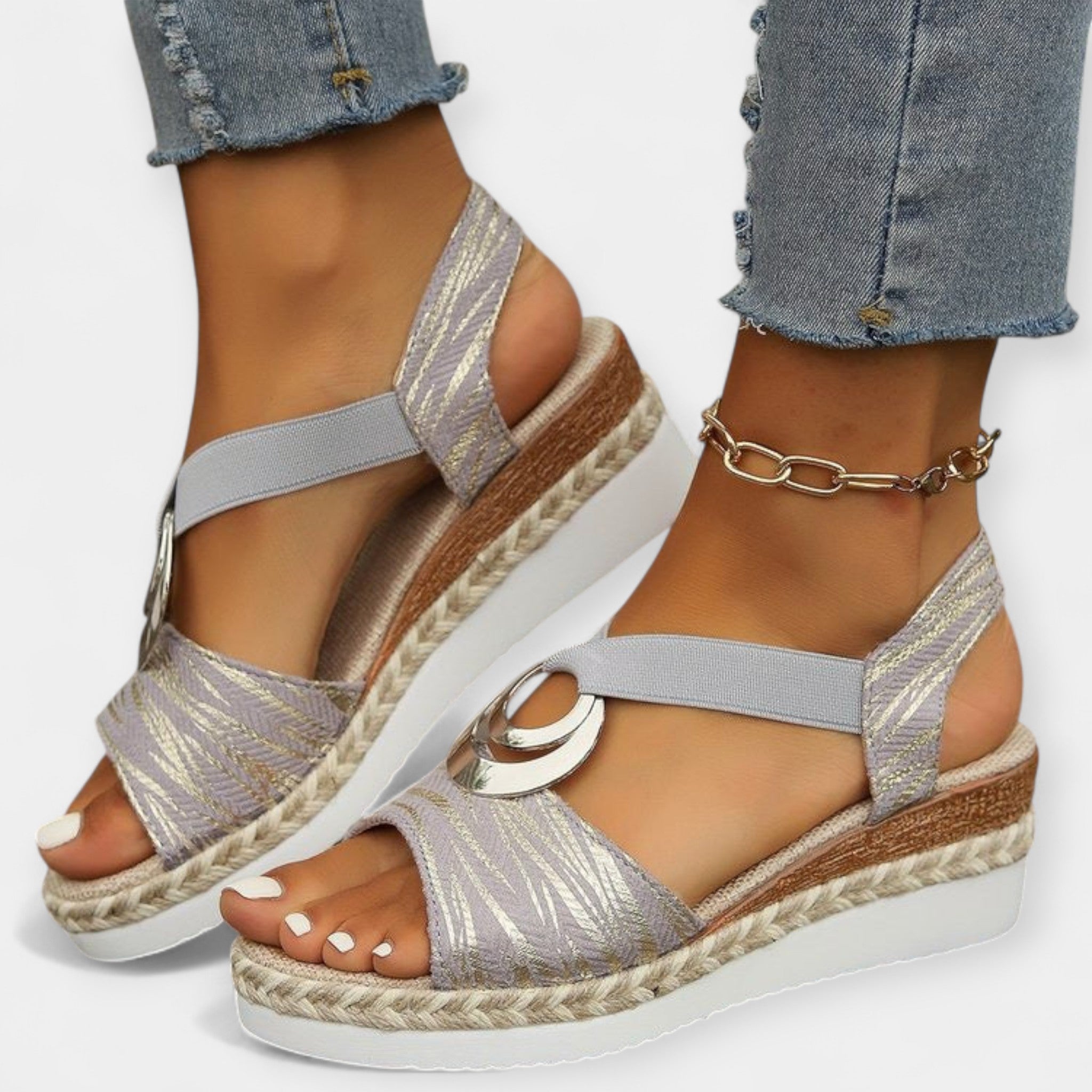 DARIA | Sandale tricotate cu design roman