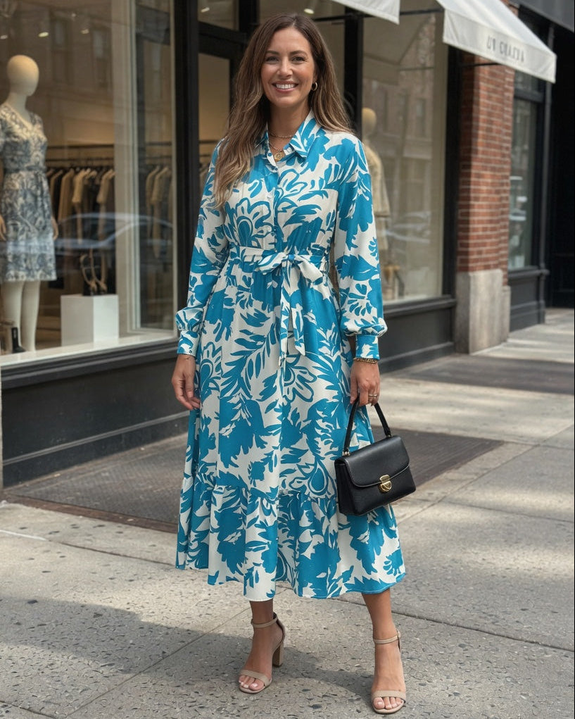 SOPHIA | Rochie midi cu imprimeu floral