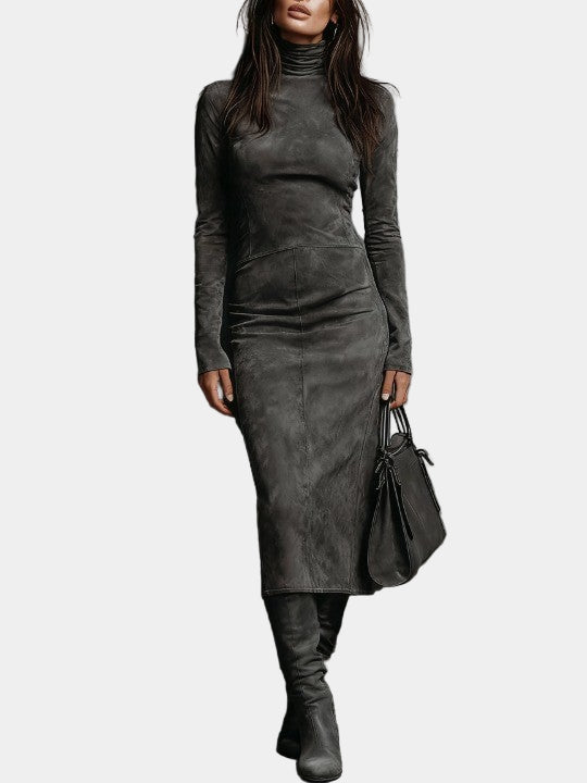 ANGELICĂ | Rochie midi cu guler înalt