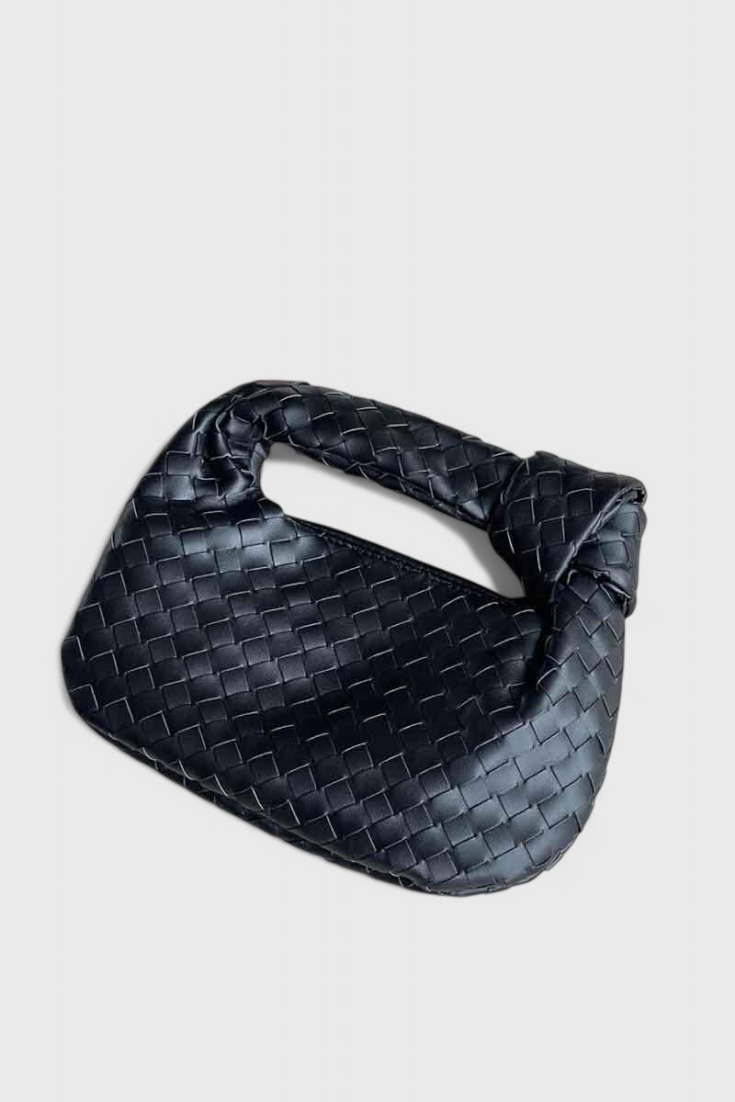 SIMONA | Geantă satchel împletită mini