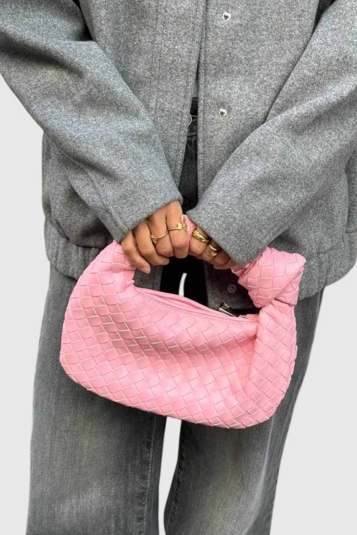 SIMONA | Geantă satchel împletită mini