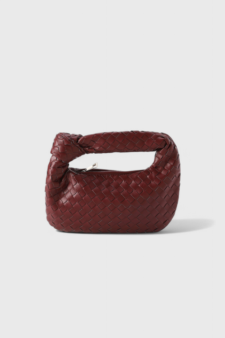 SIMONA | Geantă satchel împletită mini