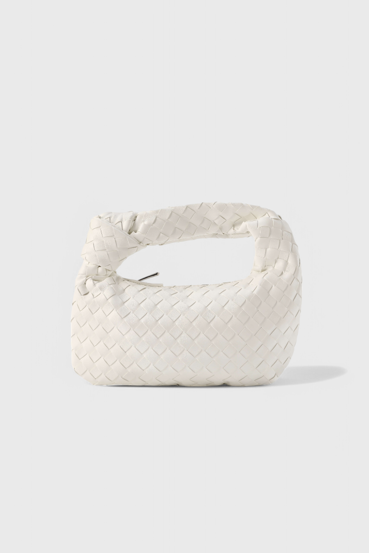 SIMONA | Geantă satchel împletită mini