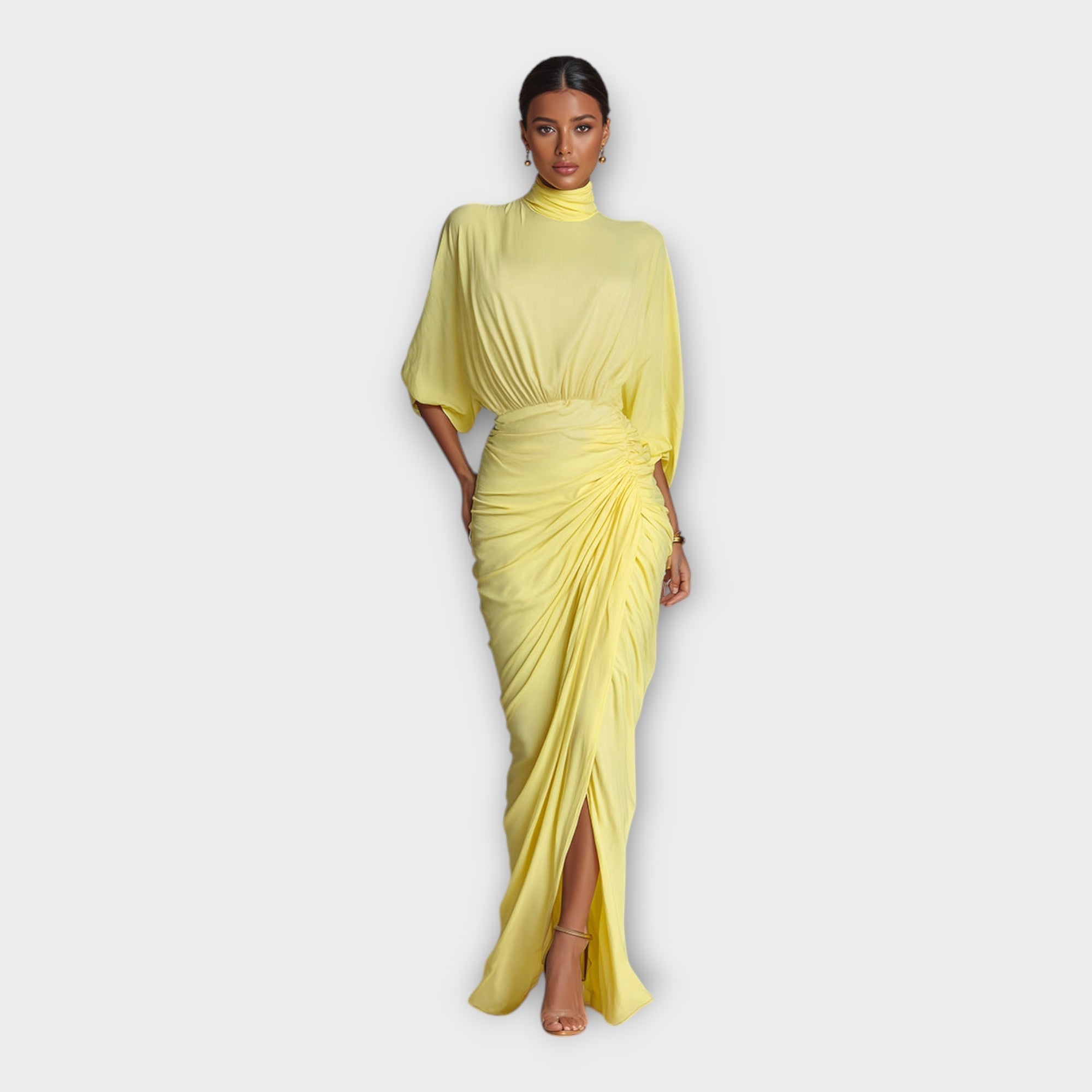 DIANA | Rochie lungă cu pliuri