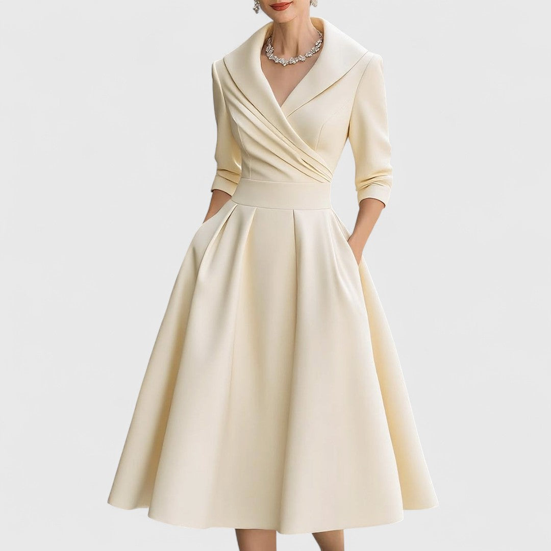 ELISABETA | Rochie midi din satin