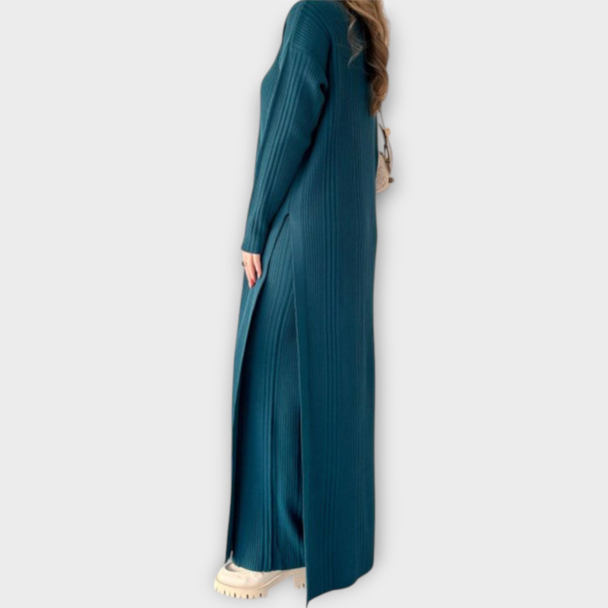 SILVIA | Rochie maxi tricotată