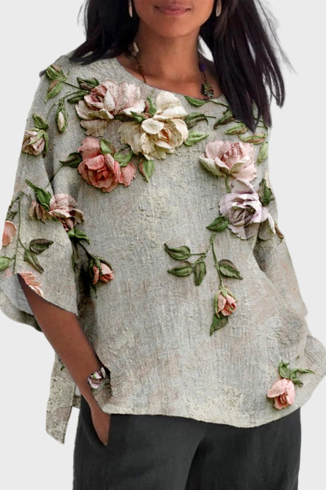 LARISA | Bluză cu imprimeu floral