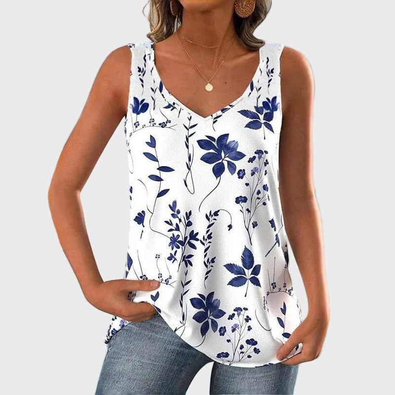 LORENA | Top fără mâneci floral