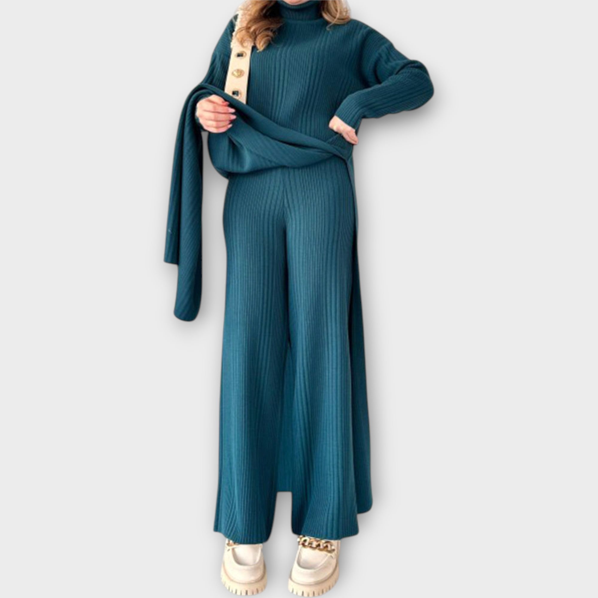 SILVIA | Rochie maxi tricotată