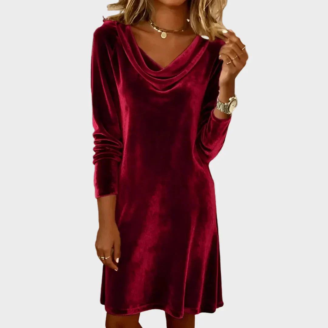 XENIA | Rochie catifelată elegantă