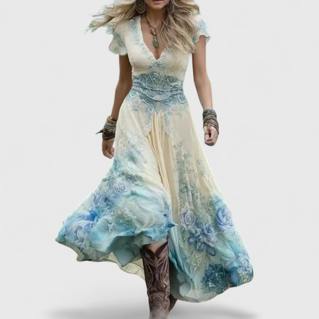 LAODICEA | Rochie florală cu bust strâmt