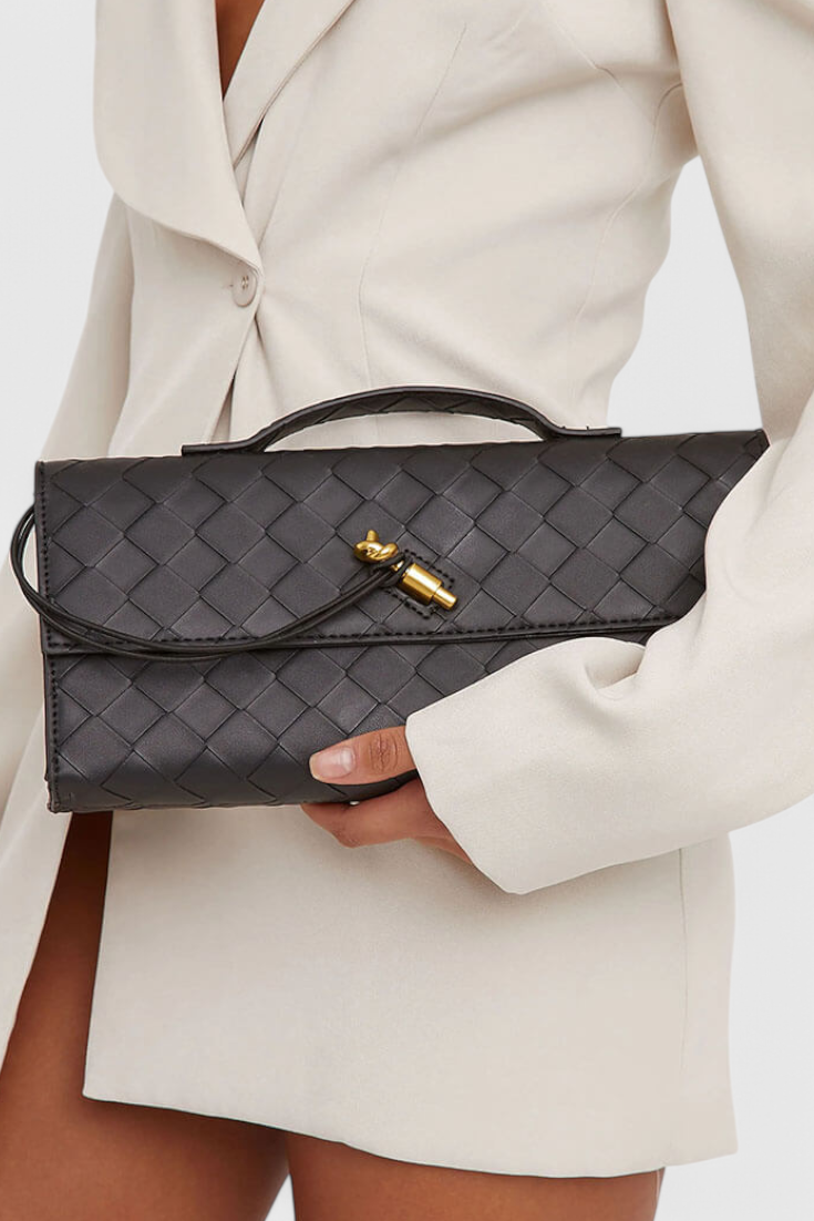 MELANIE | Geantă clutch cu nod auriu
