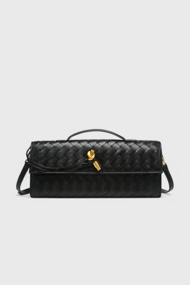 MELANIE | Geantă clutch cu nod auriu