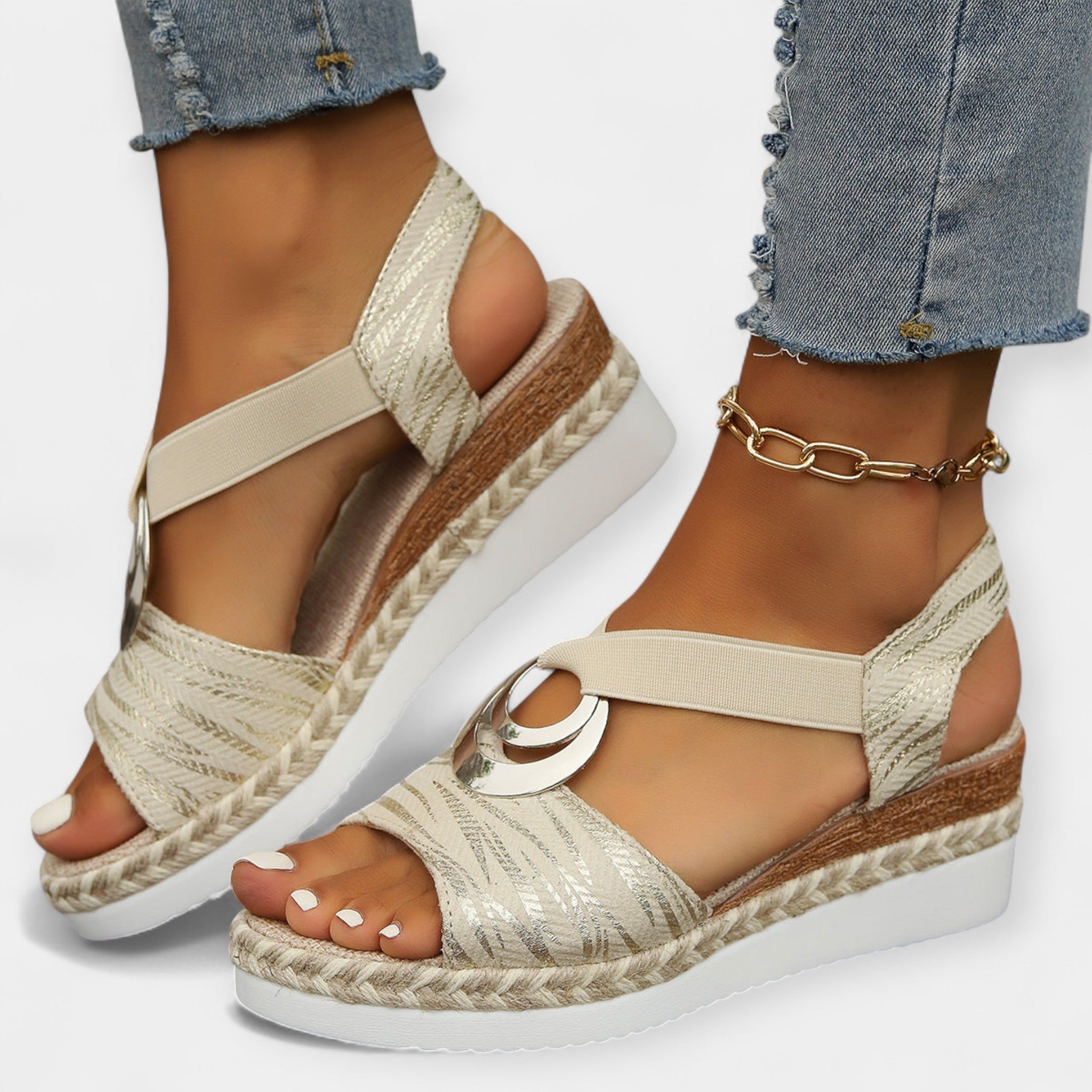 DARIA | Sandale tricotate cu design roman