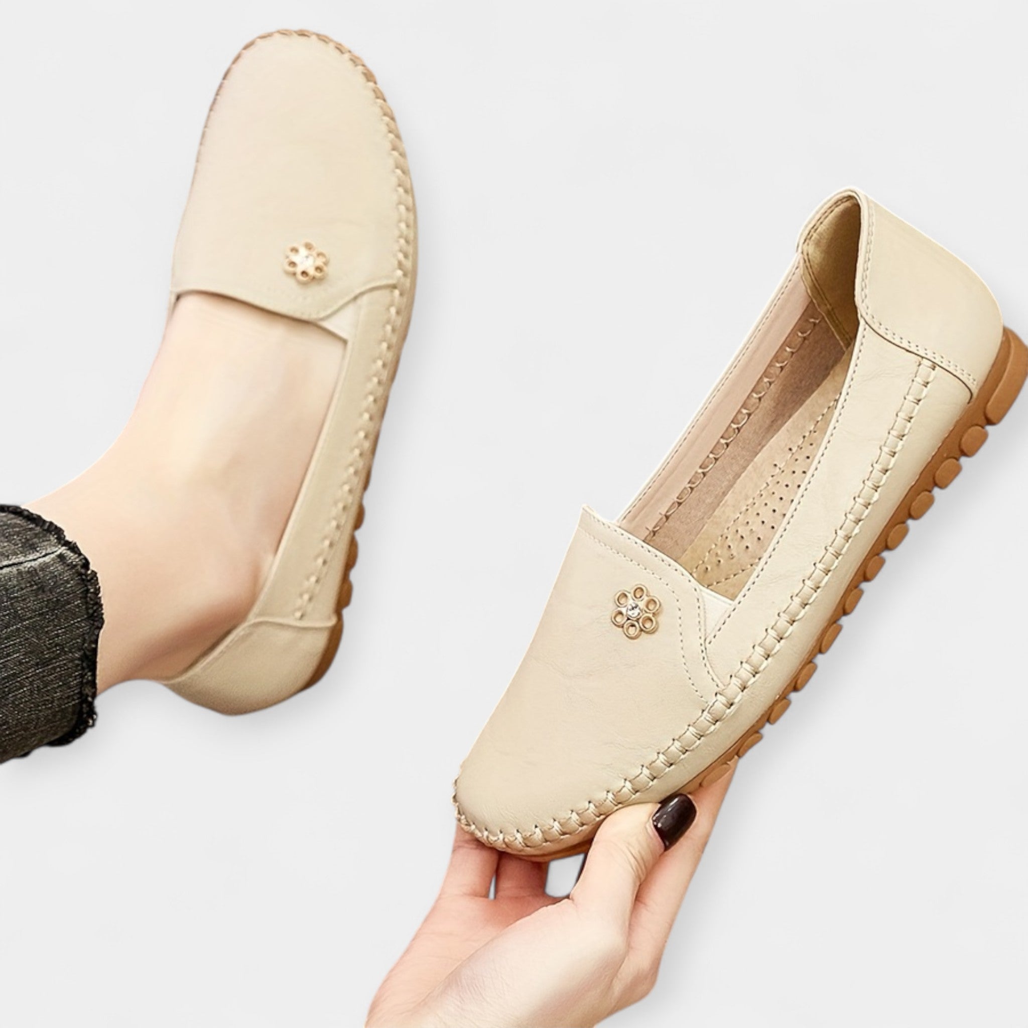 CRISTINA | Pantofi slip-on cu talpă moale