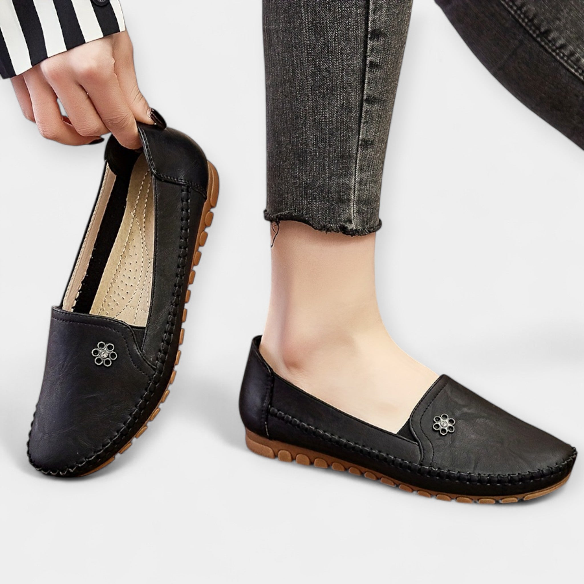 CRISTINA | Pantofi slip-on cu talpă moale