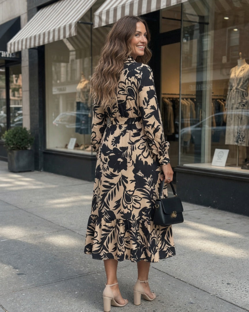 SOPHIA | Rochie midi cu imprimeu floral