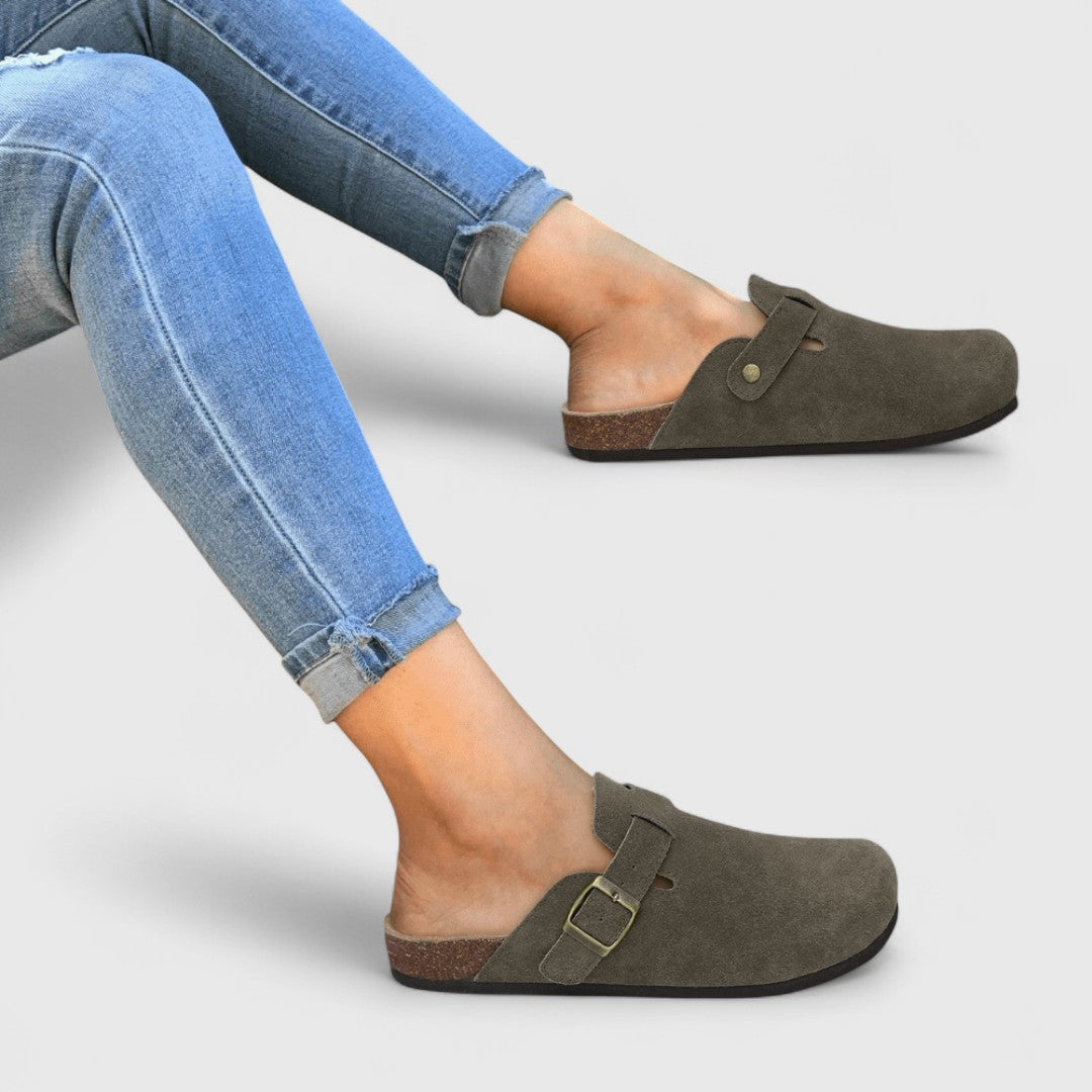 LUKIA | Sandale anatomice din piele întoarsă