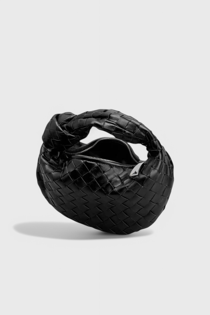 SIMONA | Geantă satchel împletită mini
