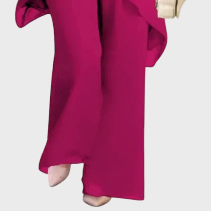 NICOLETA | Sacou cu pantaloni palazzo drapatați