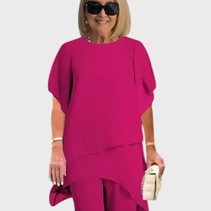 NICOLETA | Sacou cu pantaloni palazzo drapatați